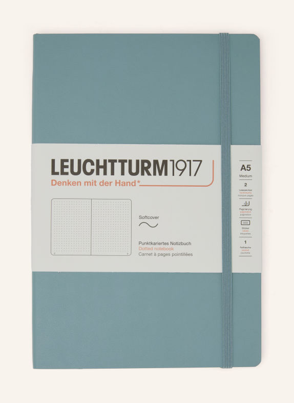 LEUCHTTURM1917 Notizbuch MEDIUM SOFTCOVER BLAUGRAU