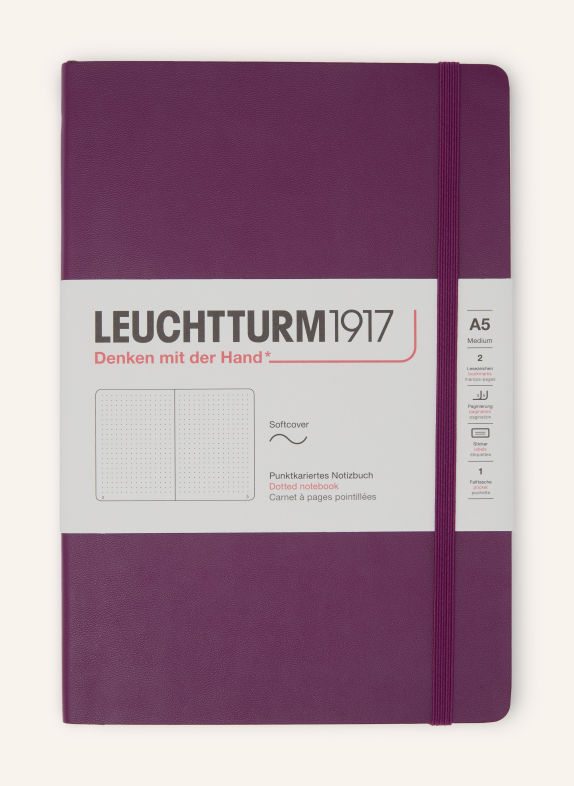 LEUCHTTURM1917 Notizbuch MEDIUM SOFTCOVER DUNKELLILA