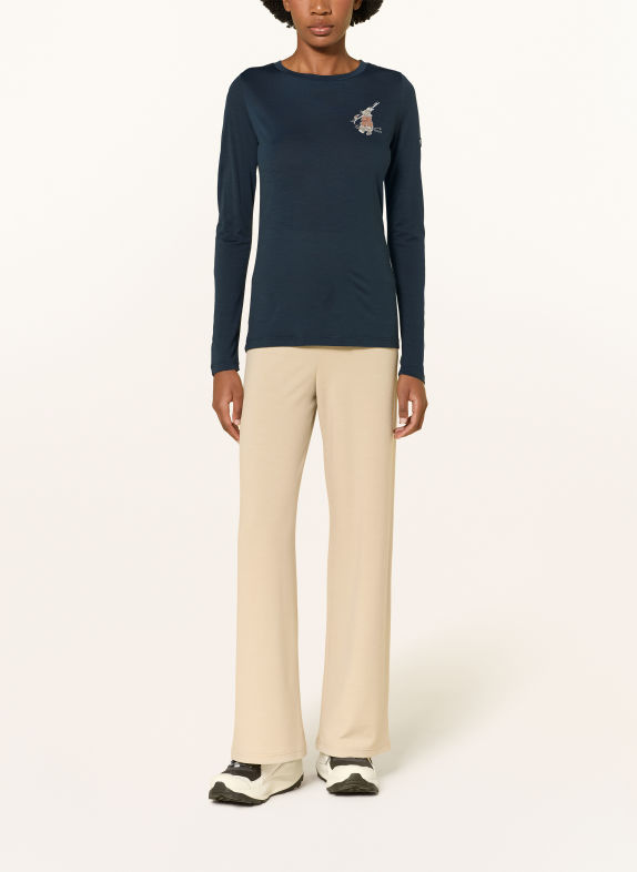 super.natural Functioneel shirt LIL SKI BUNNY met merinowol DONKERBLAUW