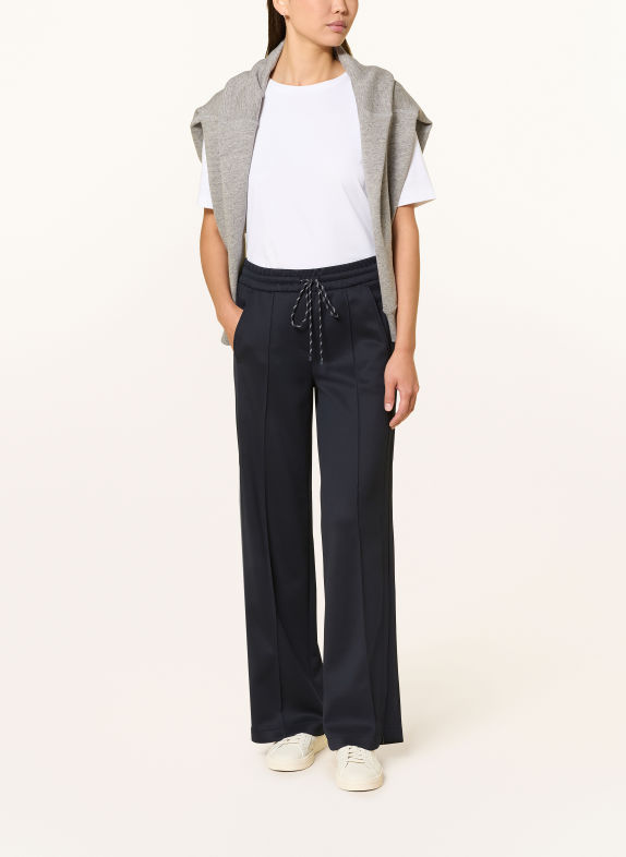 CAMBIO AMELIA jogger style trousers DARK BLUE / DARK RED