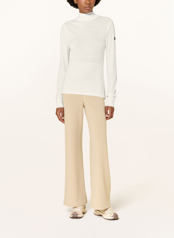super.natural T-shirt à manches longues TUNDRA 175 TURTLENECK avec laine mérinos CRÈME