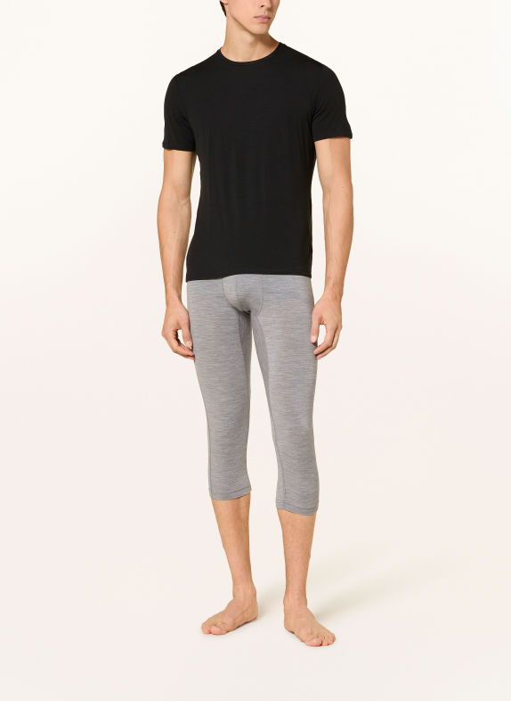 super.natural TUNDRA175 functional underwear trousers with cropped leg length and merino wool GRAY