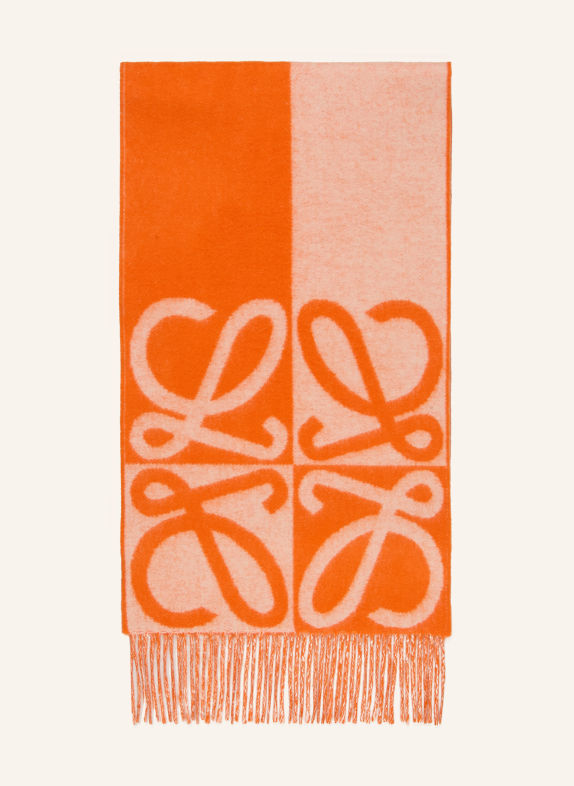 LOEWE Schal ORANGE / ECRU