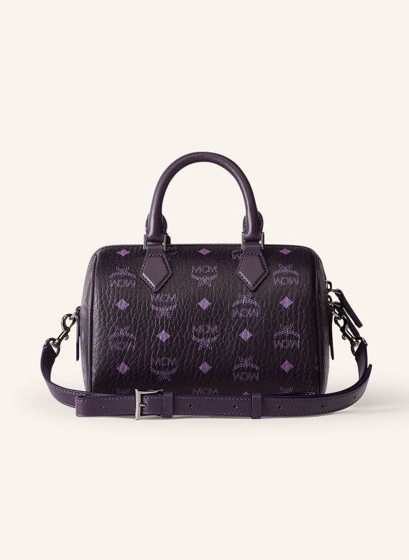 MCM ELLA BOSTON VISETOS handbag DARK PURPLE / SILVER