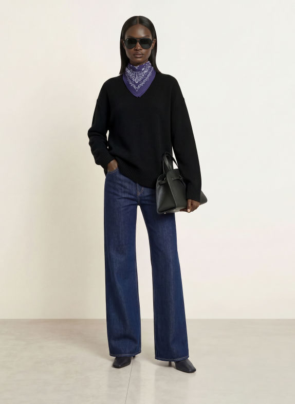 ARKET Oversized-Pullover aus Cashmere SCHWARZ
