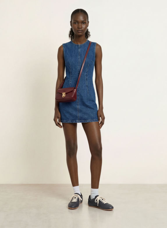 HUGO Robe en jean GLIMMER BLEU