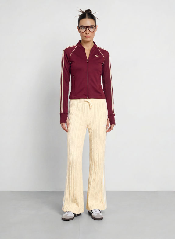 adidas Originals Veste d'entraînement SPORT SST ROUGE FONCÉ / BLANC