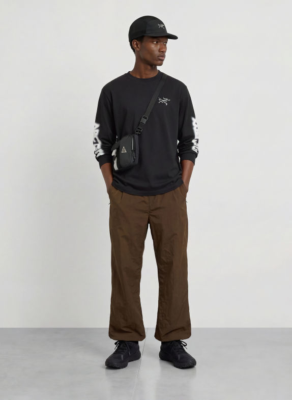 ARC'TERYX KRAGG Long-sleeve shirt BLACK / WHITE