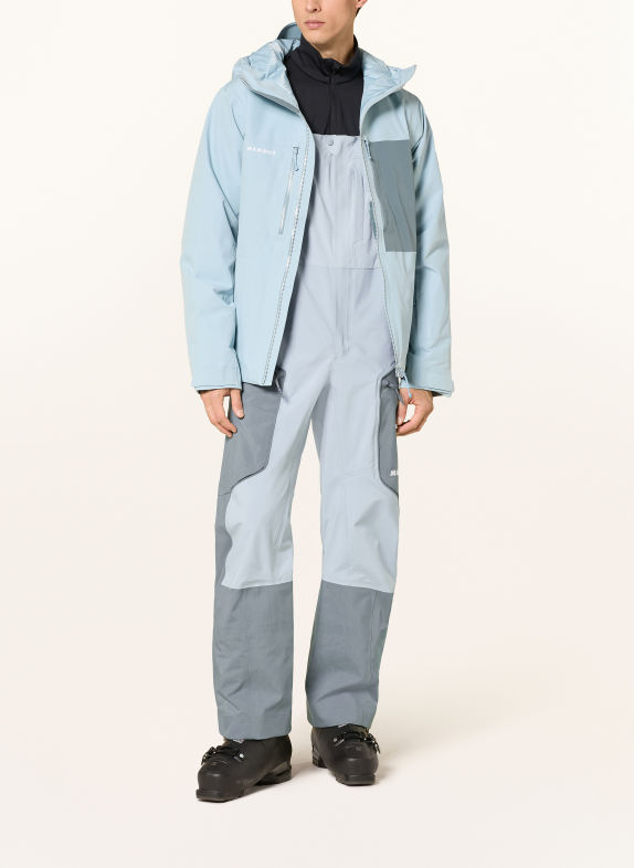 MAMMUT Hardshell lyžařské kalhoty EIGER FREE PRO BIB TMAVĚ MODRÁ / ČERNOŠEDÁ
