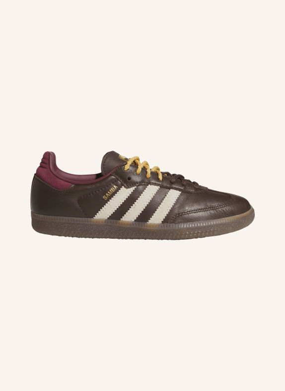 adidas Originals SAMBA OG Sneakers BROWN / CREAM / DARK RED