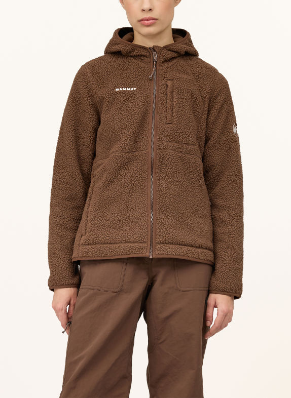 MAMMUT FALERA PRO ML HOODED Teddy Fur Jacket BROWN