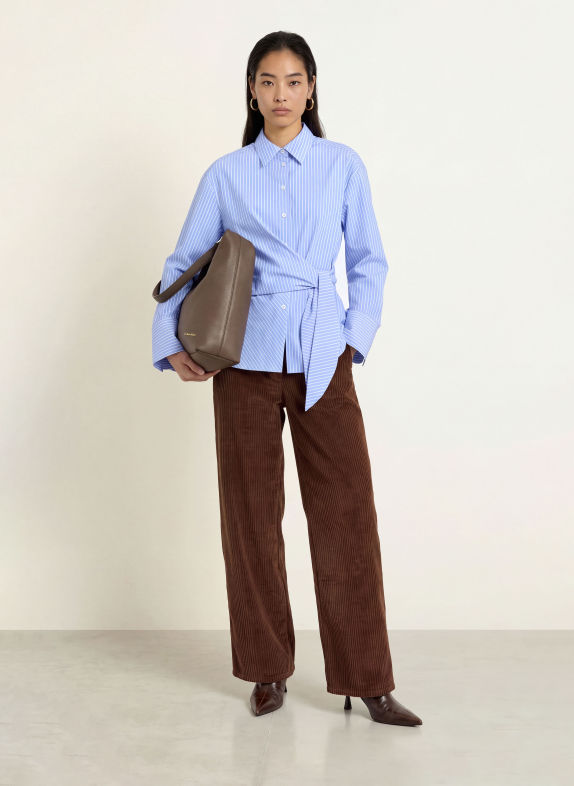 ICHI Corduroy Pants IHTAMARY 191419 Chicory Coffee