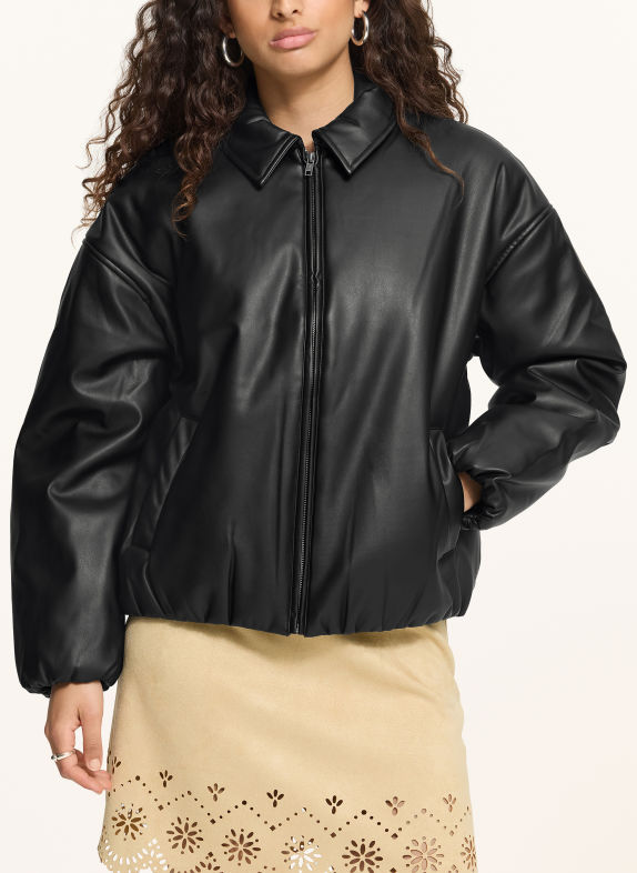 ICHI Blouson IHGIRANA in Lederoptik SCHWARZ