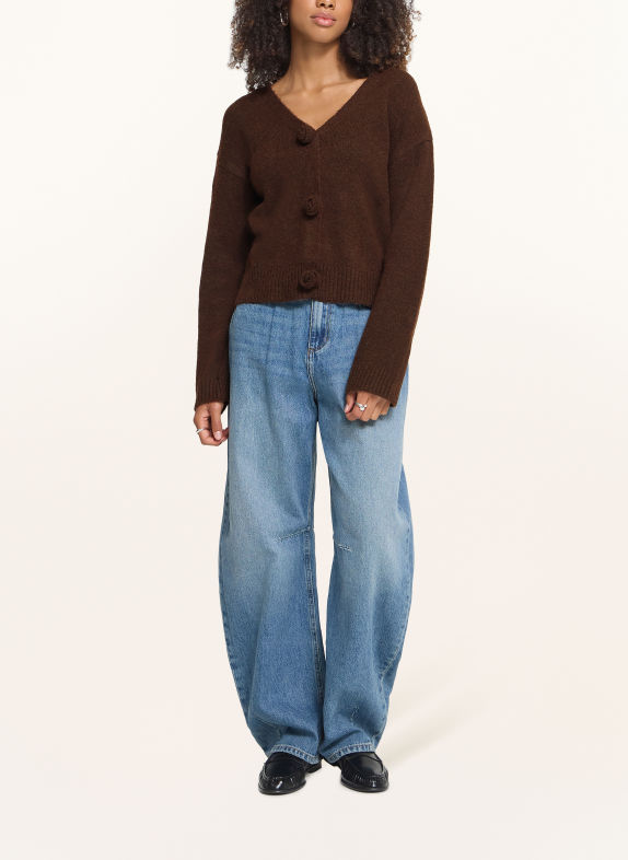 ICHI IHPOVOKE Cardigan DARK BROWN