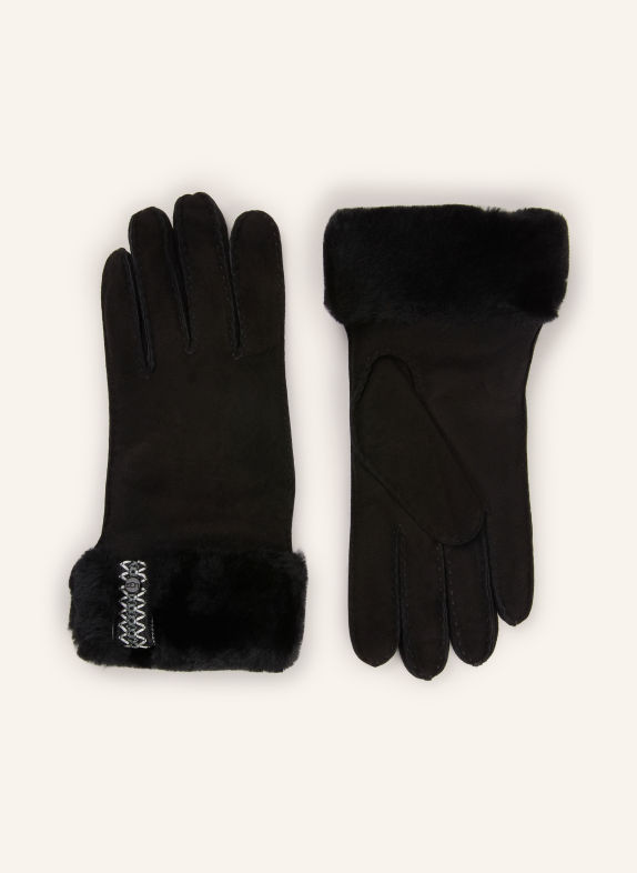 UGG SHEEPSKIN UGGBRAID Gloves with touchscreen functionality BLACK