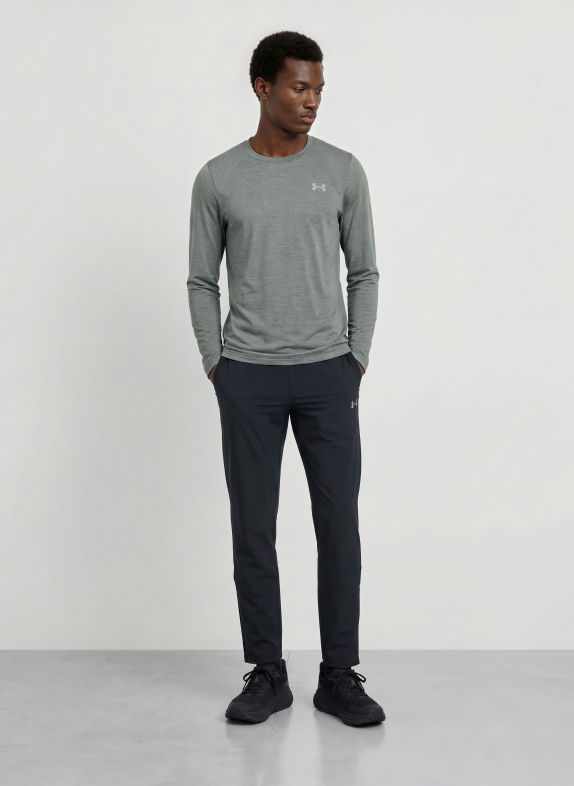 UNDER ARMOUR UA WOOL RUN Functional Shirt GRAY
