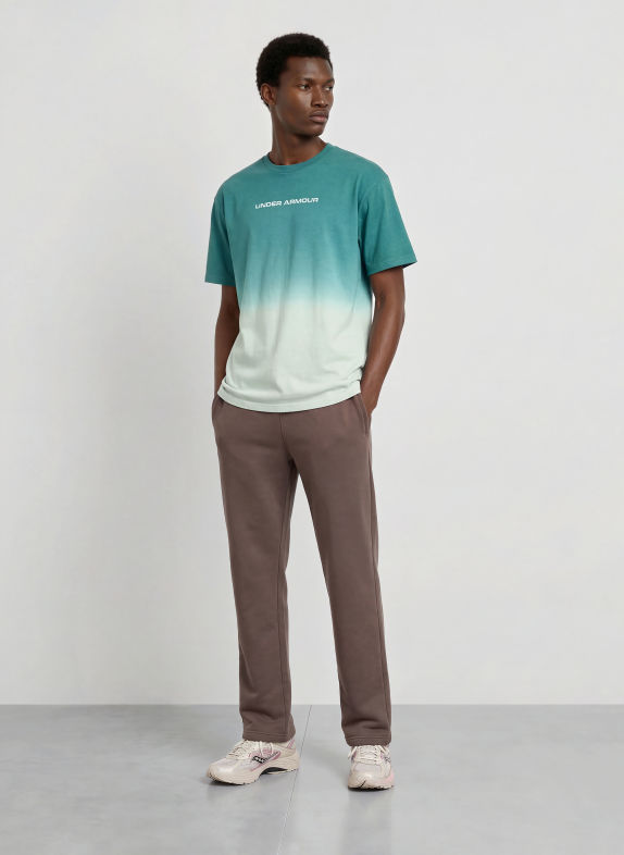 UNDER ARMOUR Koszulka oversize UA HEAVYWEIGHT GRADIENT ZIELONY / MIĘTOWY