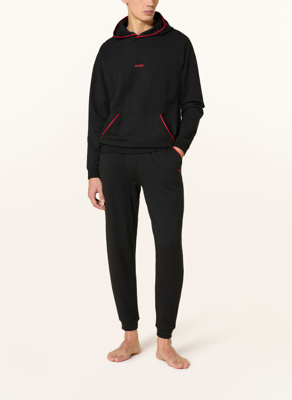 HUGO Lounge-Hoodie NOAH SCHWARZ / ROT