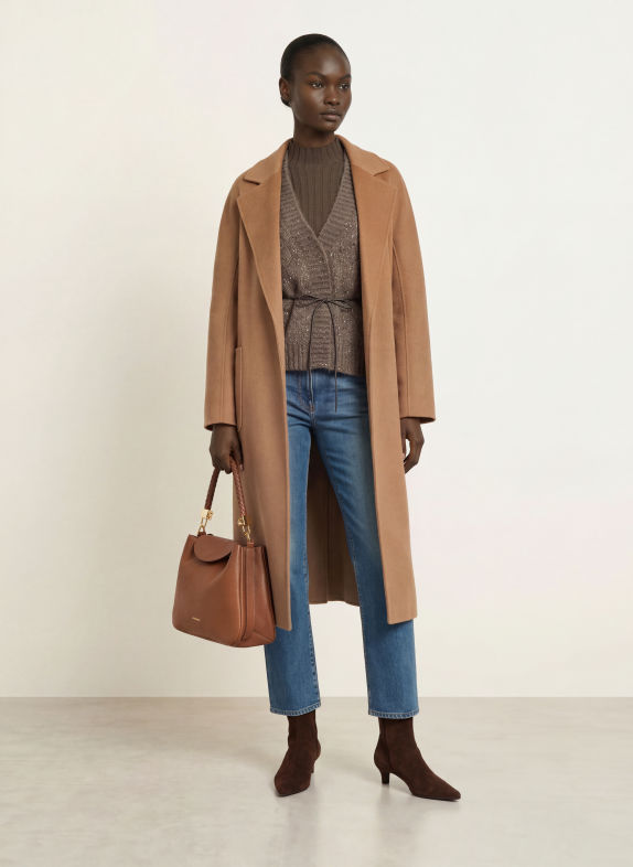 COCCINELLE Handtasche COGNAC / GOLD