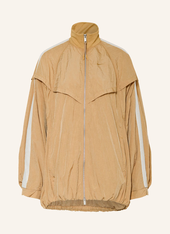 Nike Oversized zip-up sweatshirt CAMEL