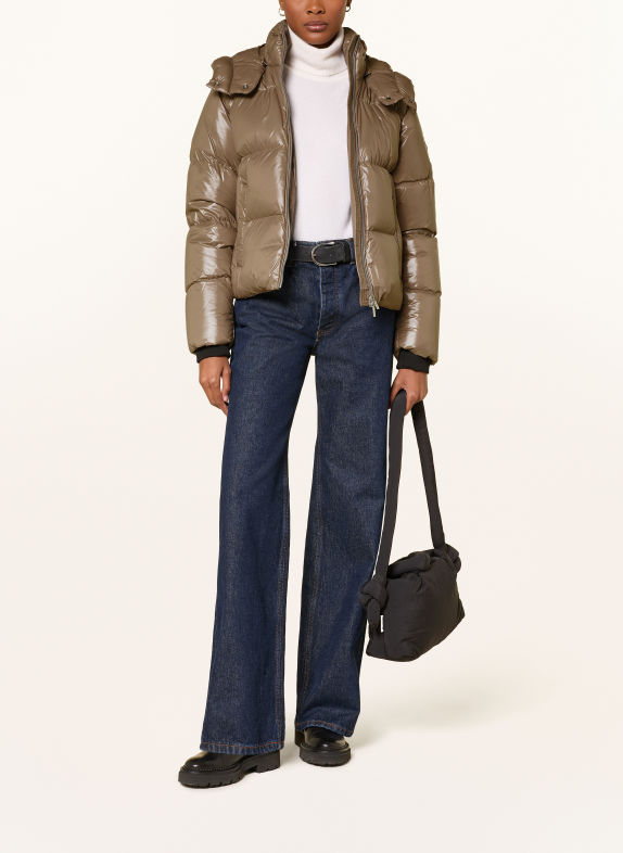MOOSE KNUCKLES MOONSTONE Down Jacket with Detachable Hood BEIGE