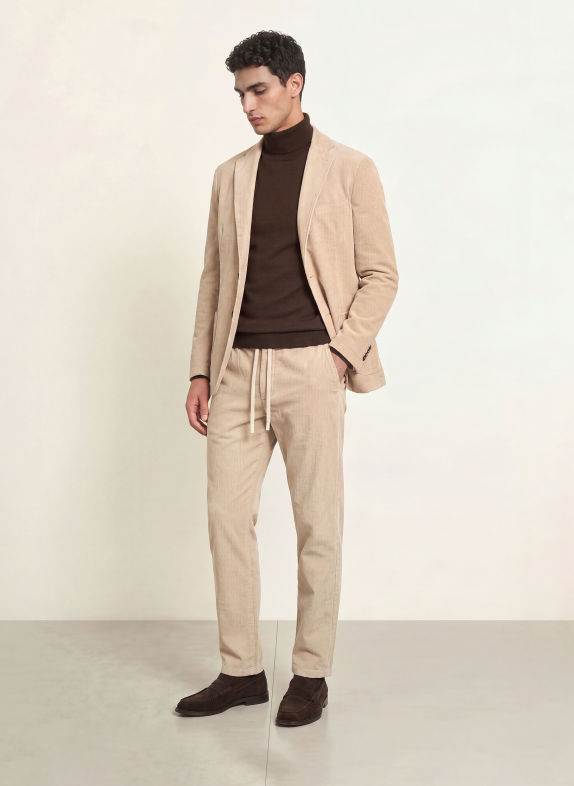 DIGEL move Pantalon en velours côtelé BENNY, coupe moderne 74 BEIGE