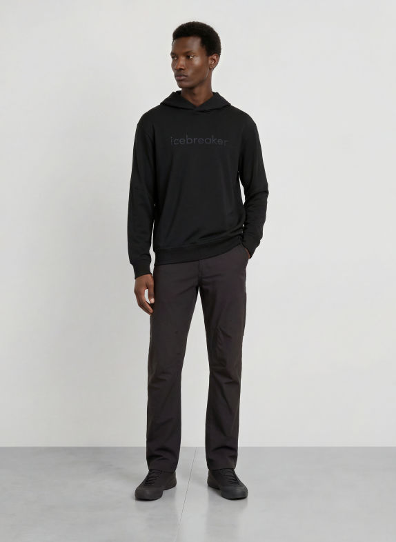icebreaker 360 REALFLEECE™ ELEMENTAL Hoodie made of merino wool BLACK