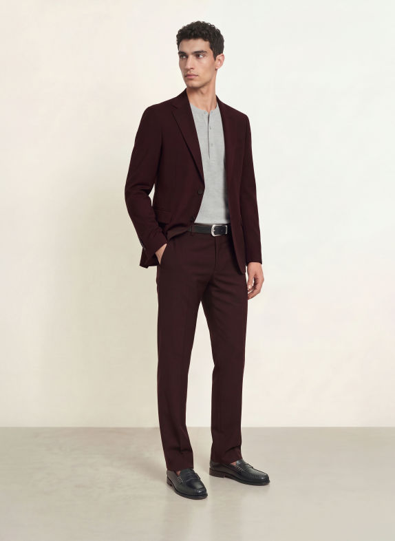 STRELLSON ALZER4 Slim Fit Suit Jacket 605 Dark Red 605