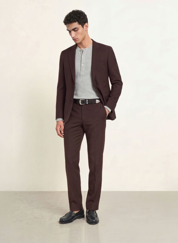 STRELLSON MELWIN Slim Fit Suit Trousers 605 Dark Red 605