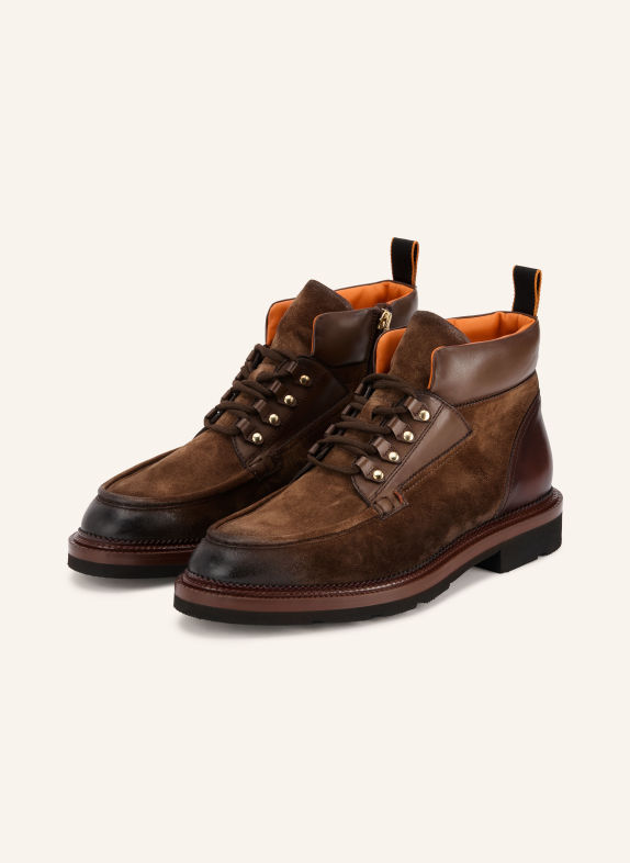 Santoni COLIN Lace-up boots BROWN / GOLD