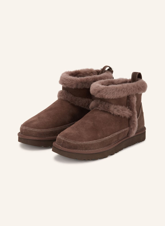 UGG Boots CLASSIC MINI HERITAGE MARRON FONCÉ