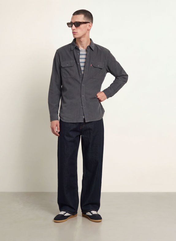 Levi's® Chemise en velours côtelé JACKSON WORKER, coupe décontractée GRIS FONCÉ