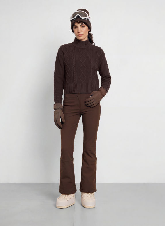 MRS & HUGS Pull MARRON FONCÉ