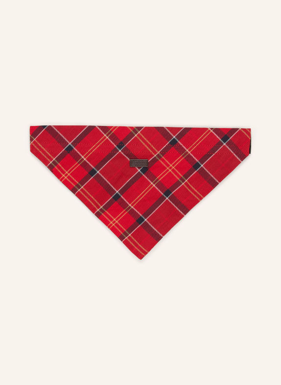 Barbour Hundehalstuch LARGE-XL ROT / DUNKELGRAU / SCHWARZ
