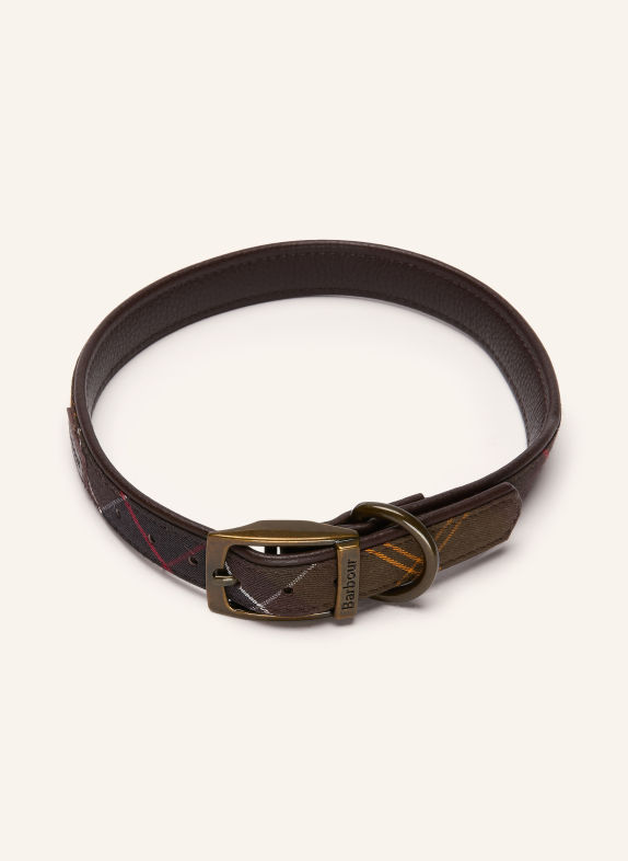 Barbour Obojek pro psy LARGE TMAVĚ ZELENÁ / TMAVĚ ČERVENÁ / ŽLUTÁ