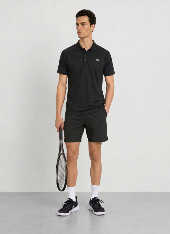LACOSTE Tennisshort ZWART