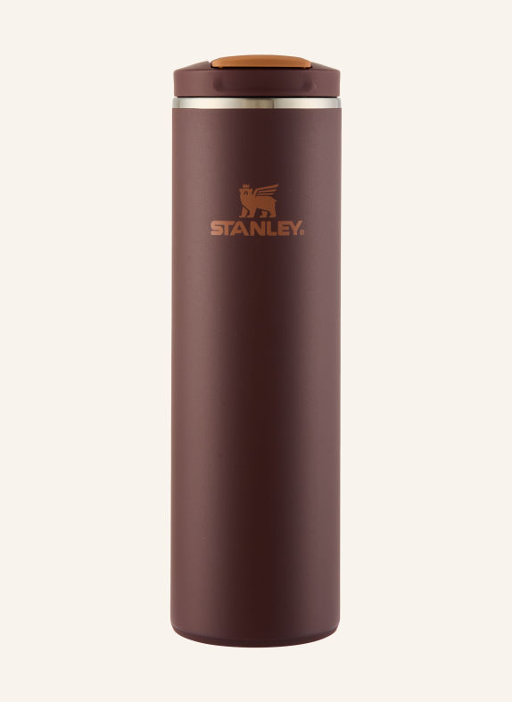 STANLEY Thermobecher THE TRANSIT FLIPTOP BRAUN / SILBER
