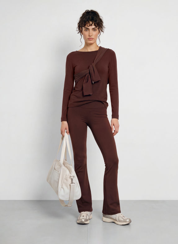 MRS & HUGS Long-sleeve shirt DARK BROWN