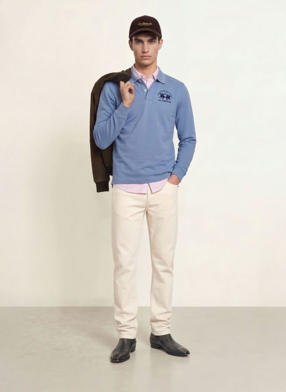 LA MARTINA Piqué-Poloshirt BLAU