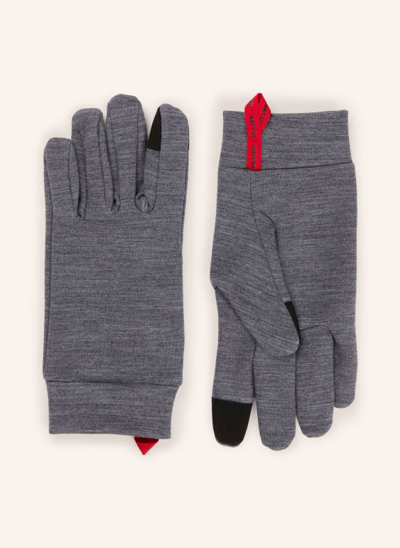 HESTRA TOUCH POINT THERMO multi-sport gloves with touchscreen function GRAY / RED / BLACK
