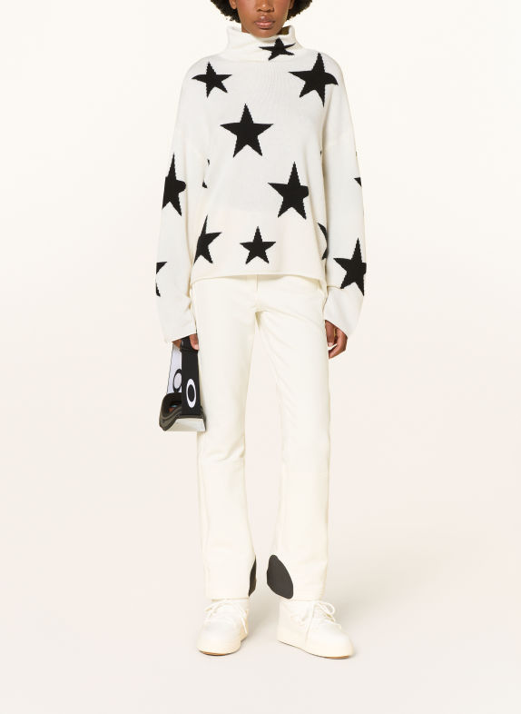 GOLDBERGH SERA Sweater with Merino Wool WHITE / BLACK