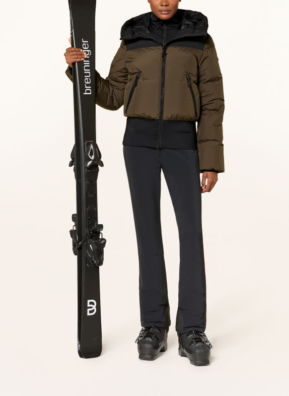 GOLDBERGH VILLAGE Down ski jacket DARK BROWN / BLACK