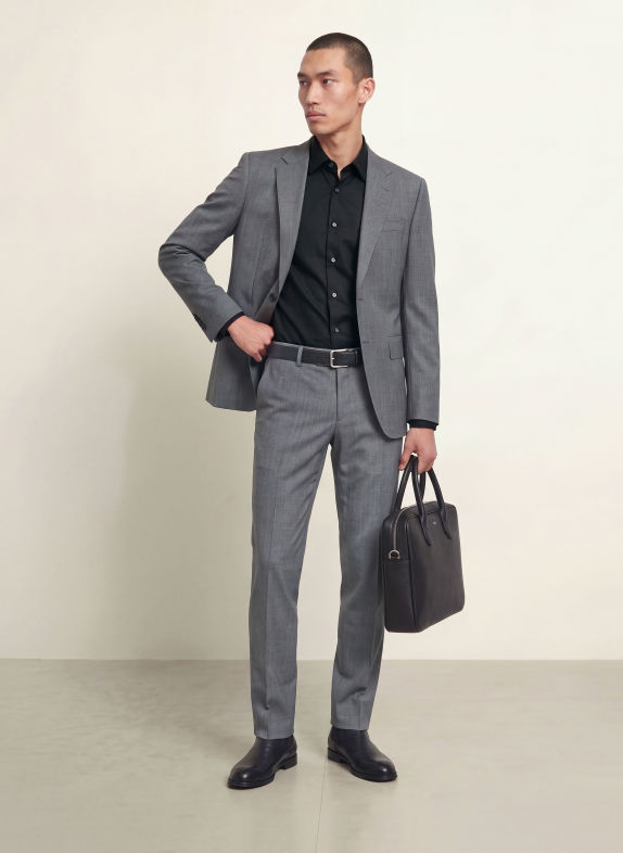 BOSS Hemd HANK Slim Fit SCHWARZ