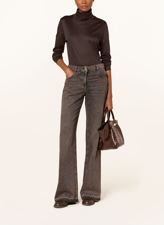 van Laack Turtleneck top VL-MELISSA-XX DARK BROWN