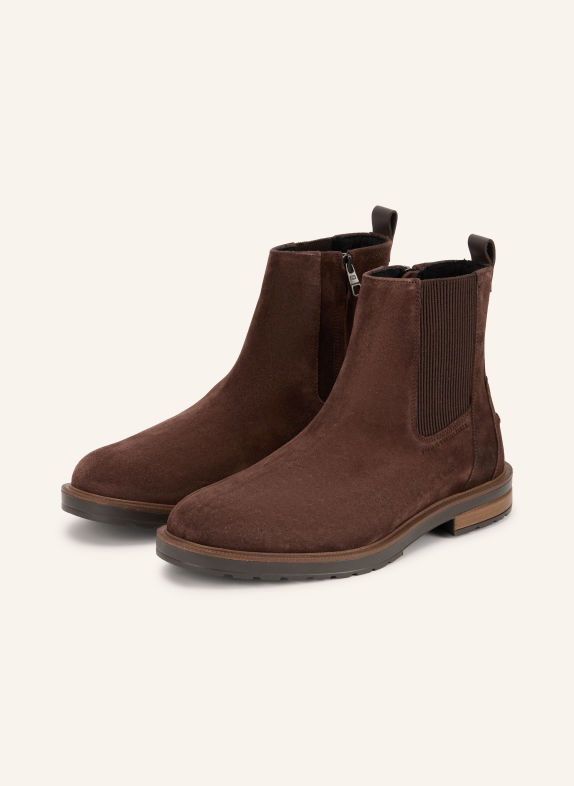 TOMMY HILFIGER Bottines Chelsea MARRON FONCÉ