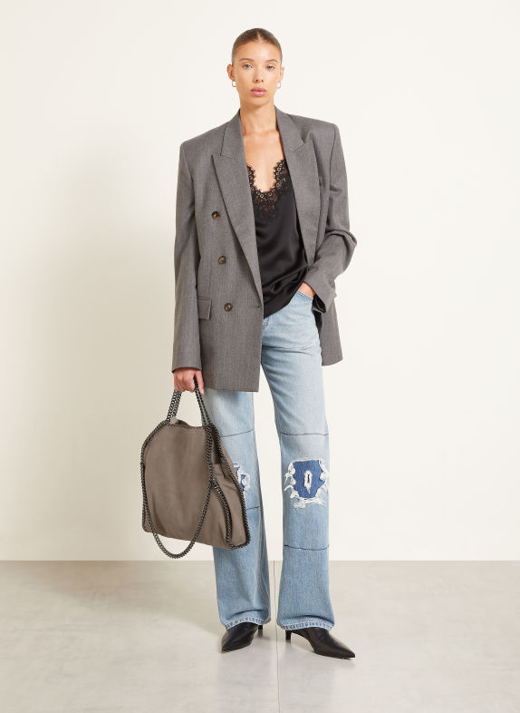 STELLA McCARTNEY FALABELLA Shoulder Bag TAUPE / PLATINUM