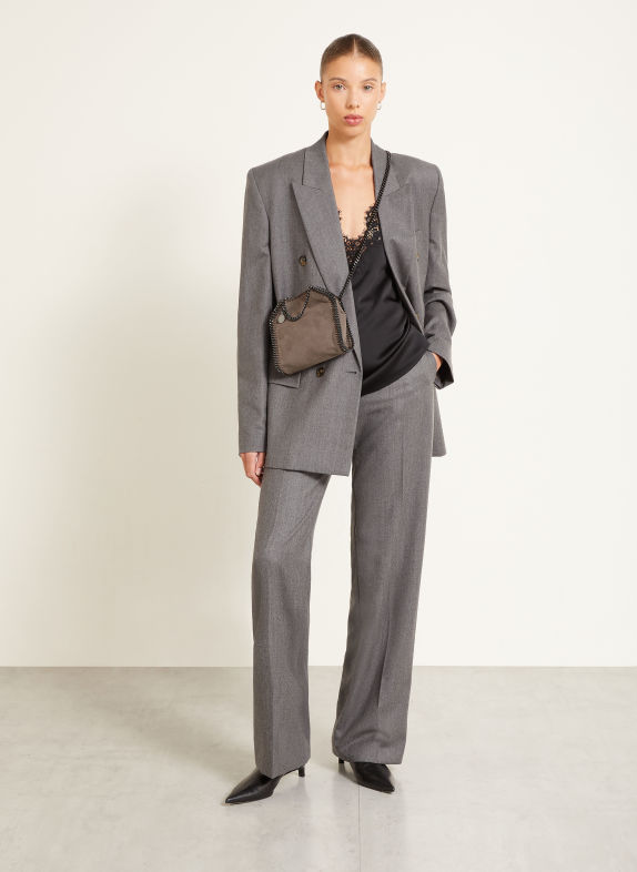 STELLA McCARTNEY FALABELLA TINY Crossbody bag TAUPE / BLACK