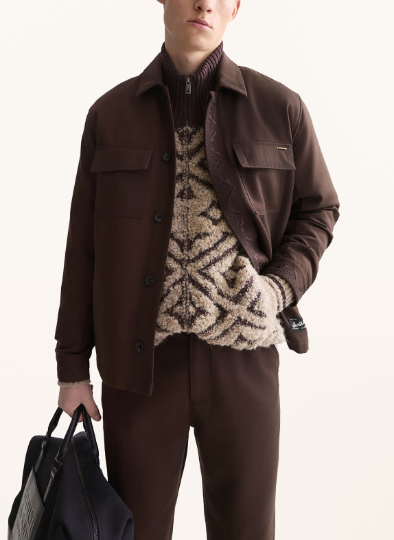 SCOTCH & SODA Overshirt DARK BROWN