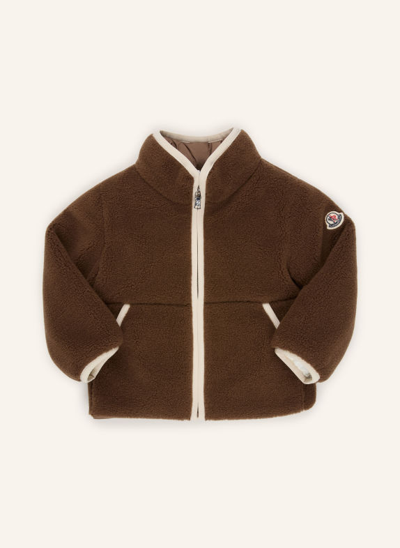 MONCLER enfant Doudoune DUXENT en mélange de matières MARRON FONCÉ / MARRON