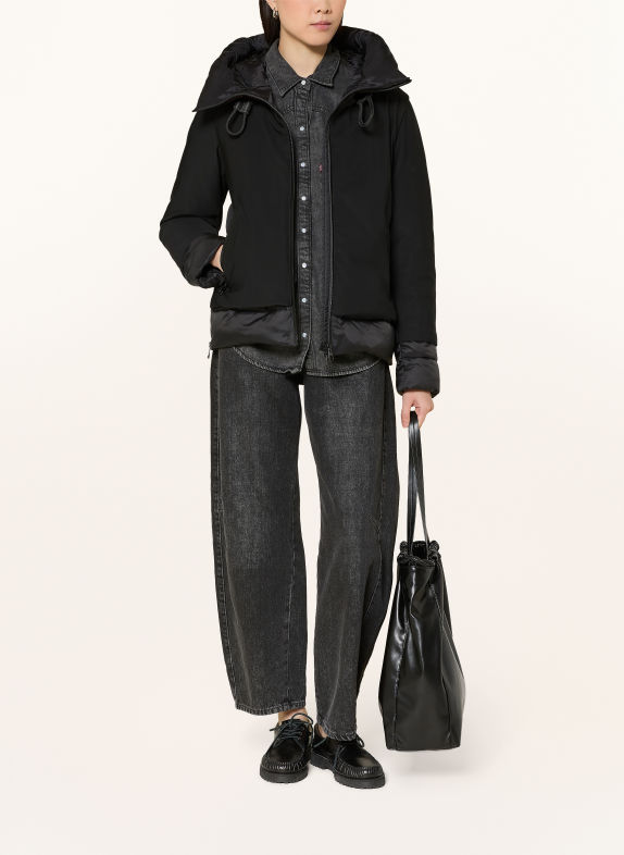 GIL BRET Steppjacke im Materialmix SCHWARZ